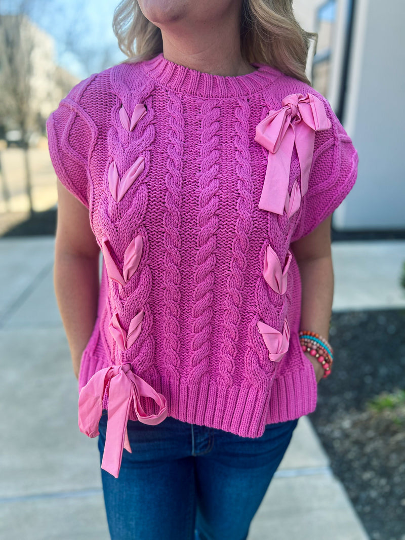 Pink Entro Bow Vest