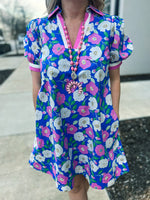 Blue Floral Entro Dress