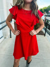 Red Ruffle Dress