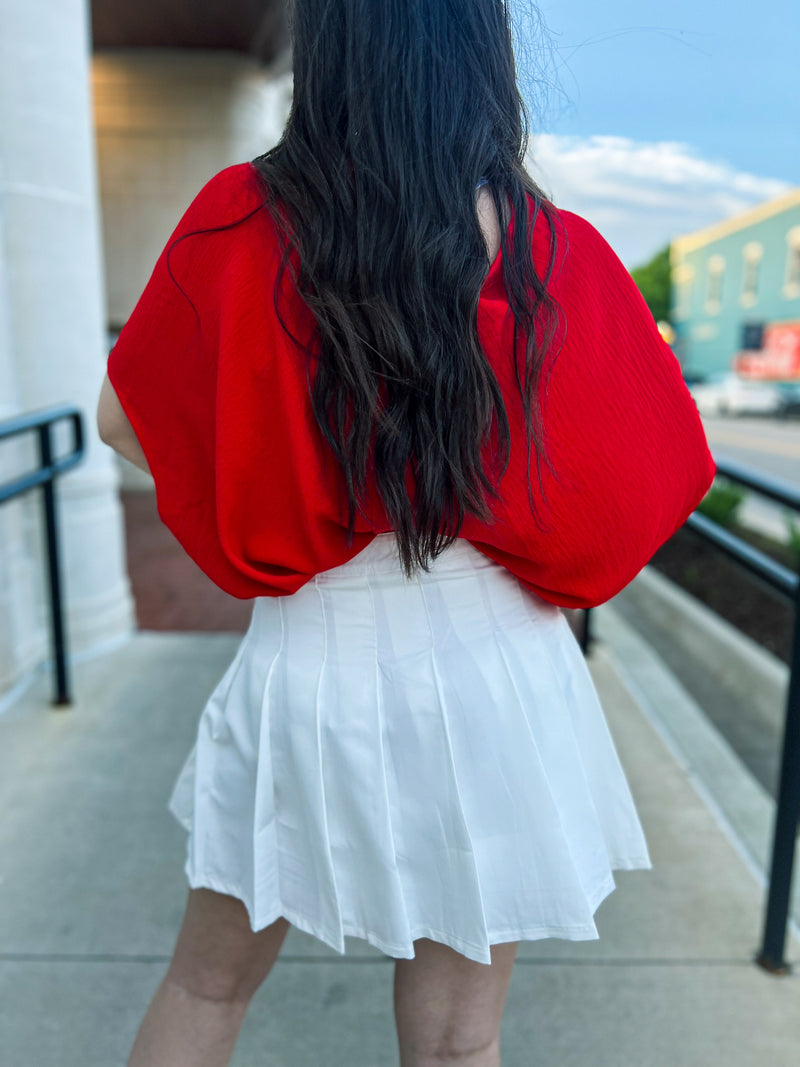 White Pleated Skirt