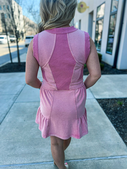 Mauve Ruffle Umgee Dress