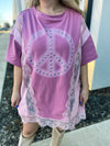 Blush Peace Sign T-shirt Dress