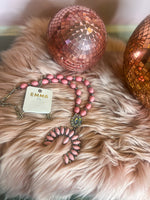 Pink Squash Rhinestone Necklace