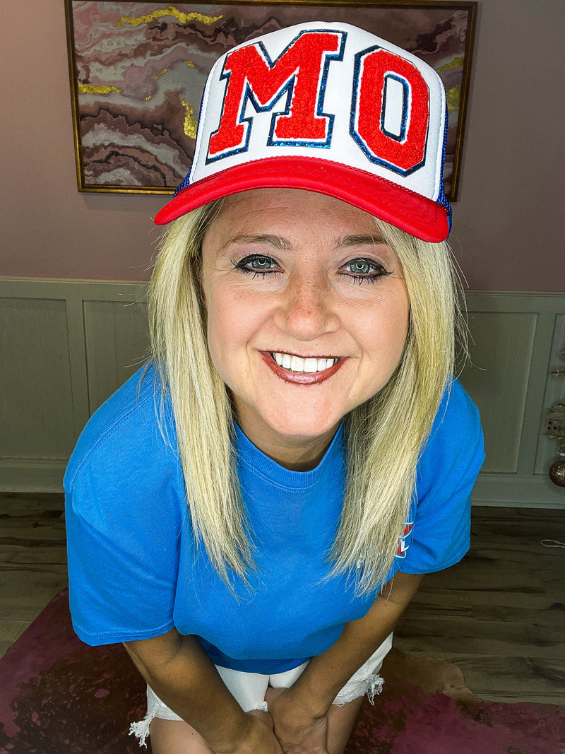 State Trucker Caps-Red, White, Blue