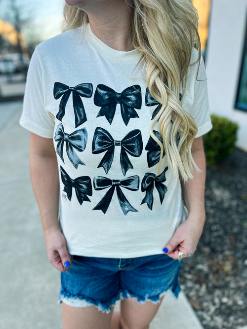 Black Bow Tee