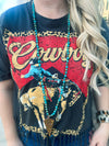 Black Cowboy Zutter Fringe Tee