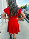 Red Ruffle Dress