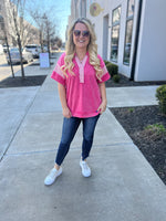 Pink French Terry Umgee Top