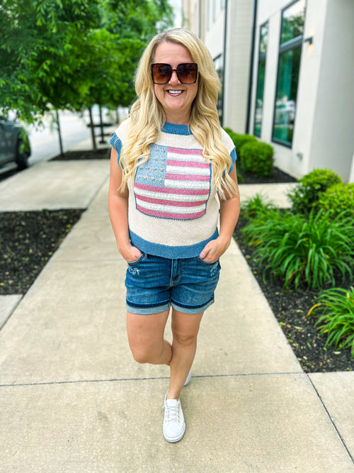 Sleeveless USA Sweater