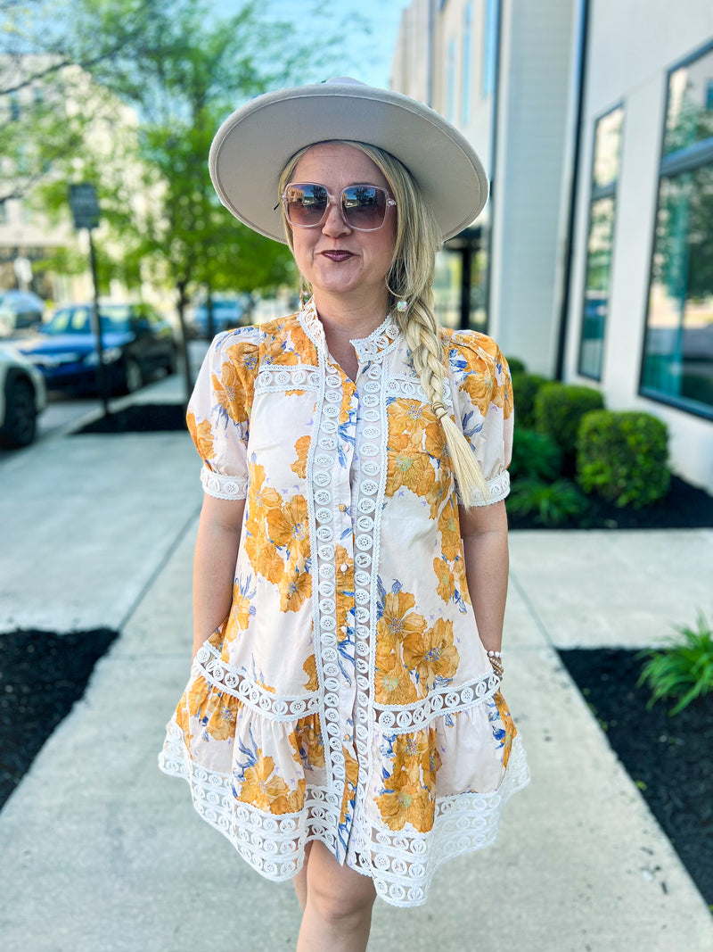 Yellow Lace Entro Dress