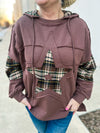 Brown Star Plaid Hoodie