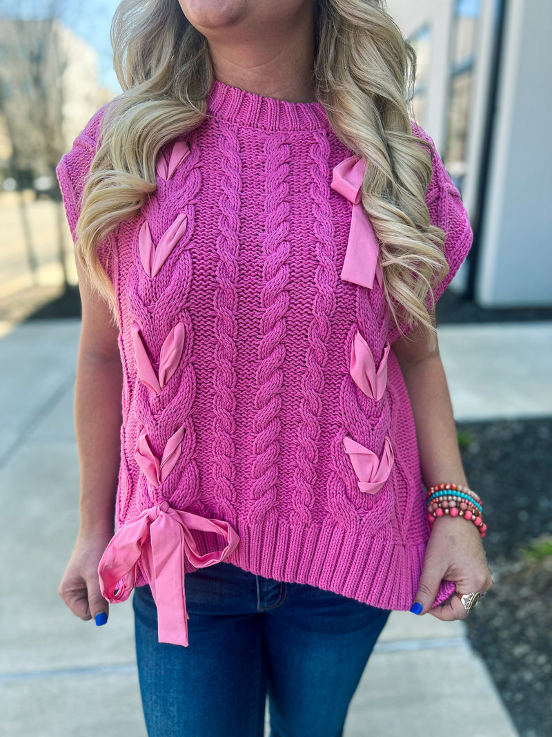 Pink Entro Bow Vest