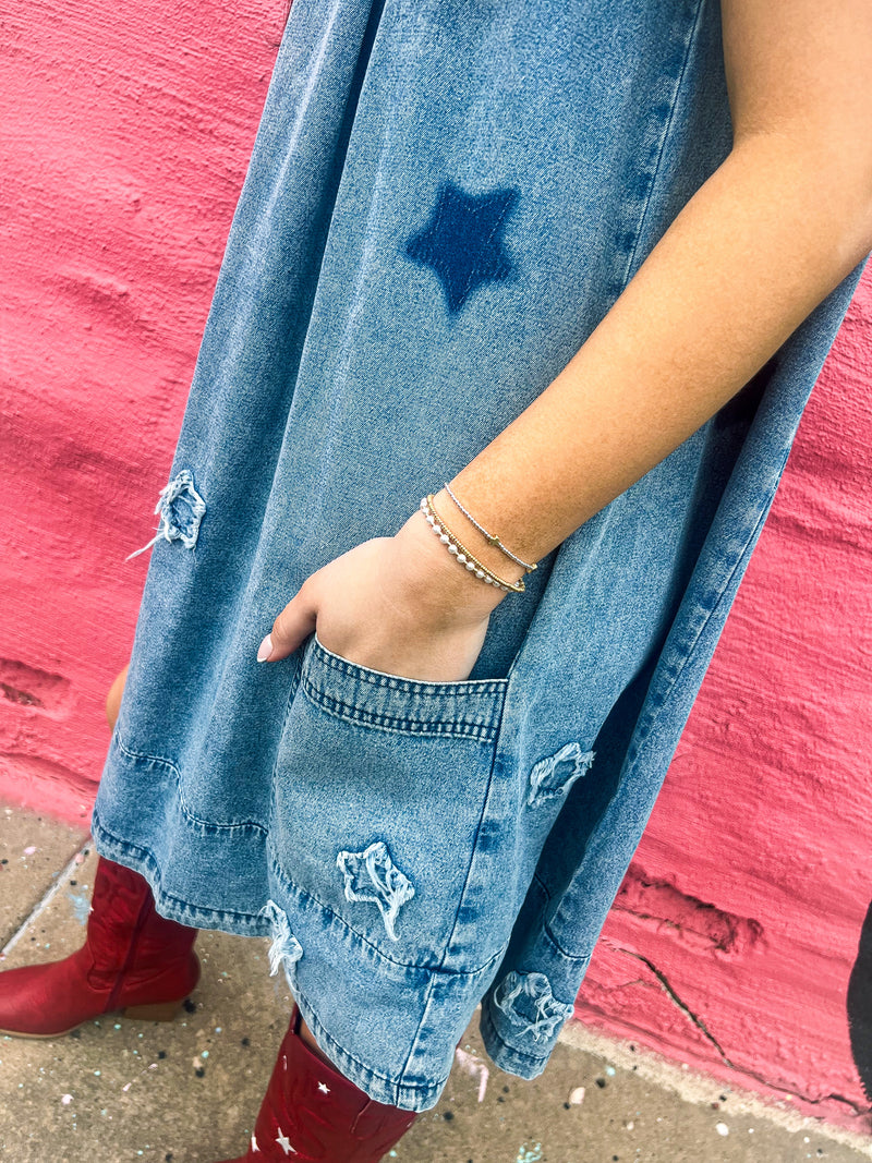 Star Denim Dress