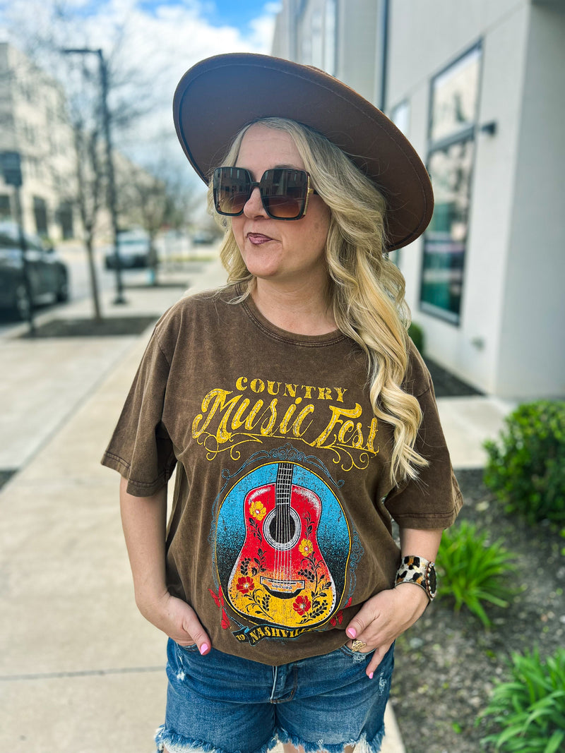 Country Music Mineral Wash Tee