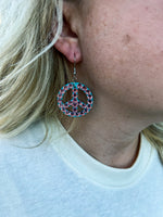 Teal Peace Earrings