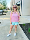 Bibi Crochet Top-Pink