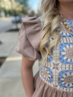 Latte Crochet Dress