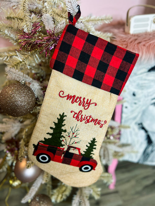 Christmas Truck Stocking