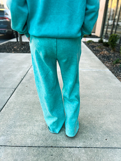 Turquoise Palazzo Sweatpants
