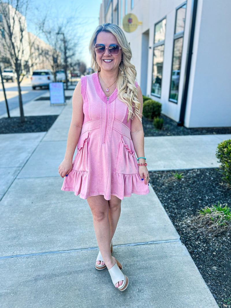 Mauve Ruffle Umgee Dress