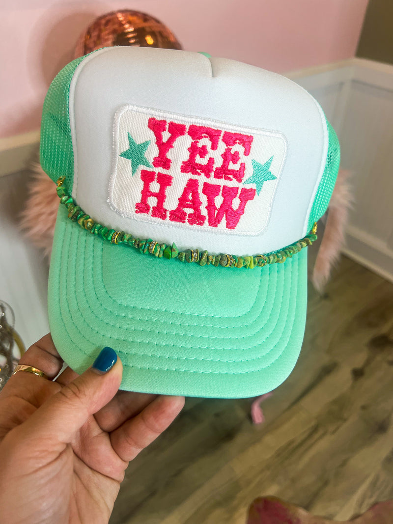 Green Rock Hat Chain