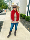 Red Sherpa Vest