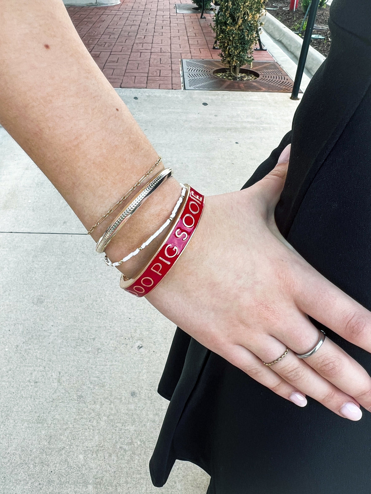 Wooo Pig Enamel Bangle