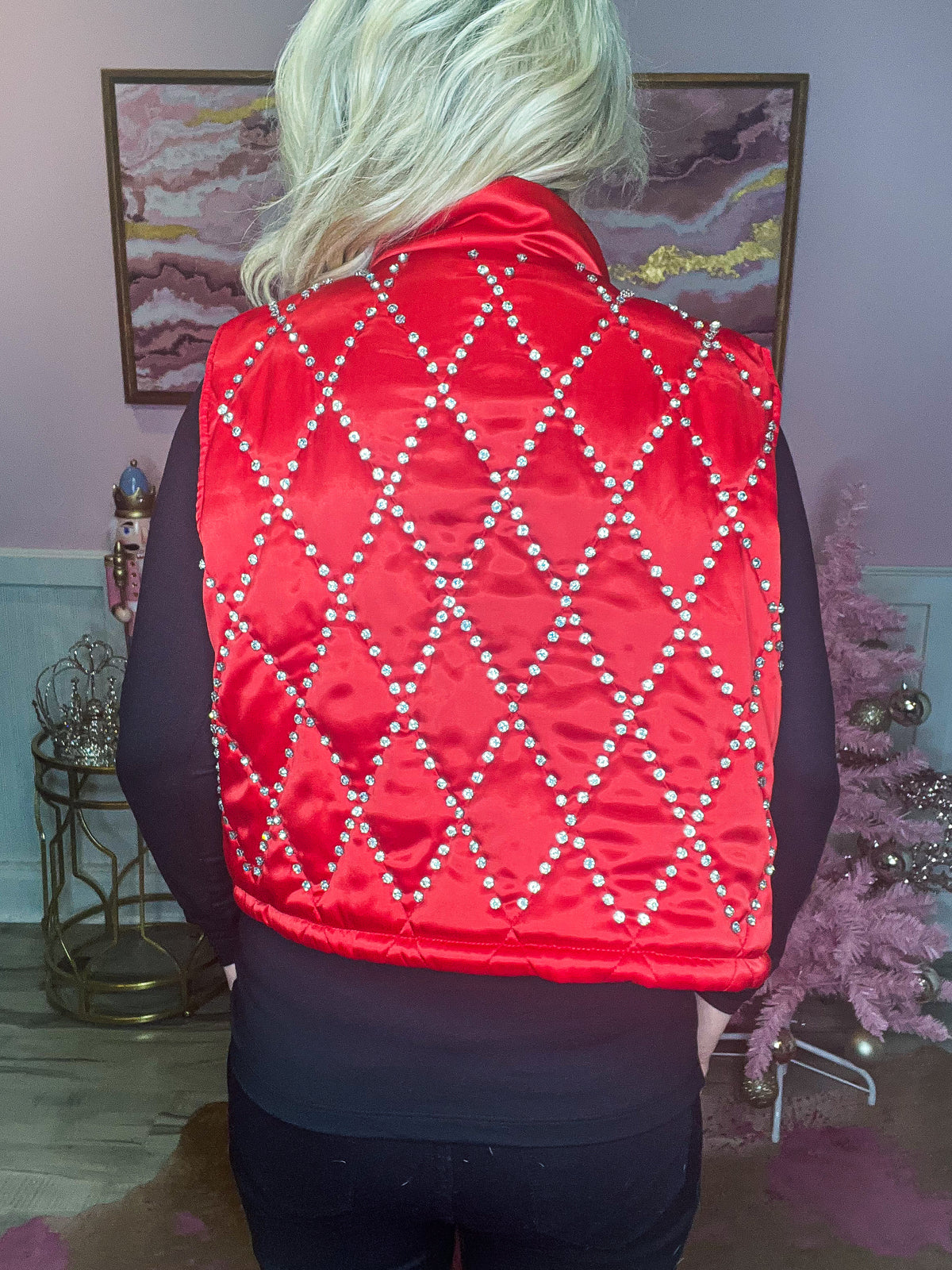Red Sequin Vest
