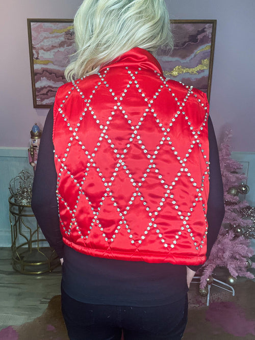 Red Sequin Vest