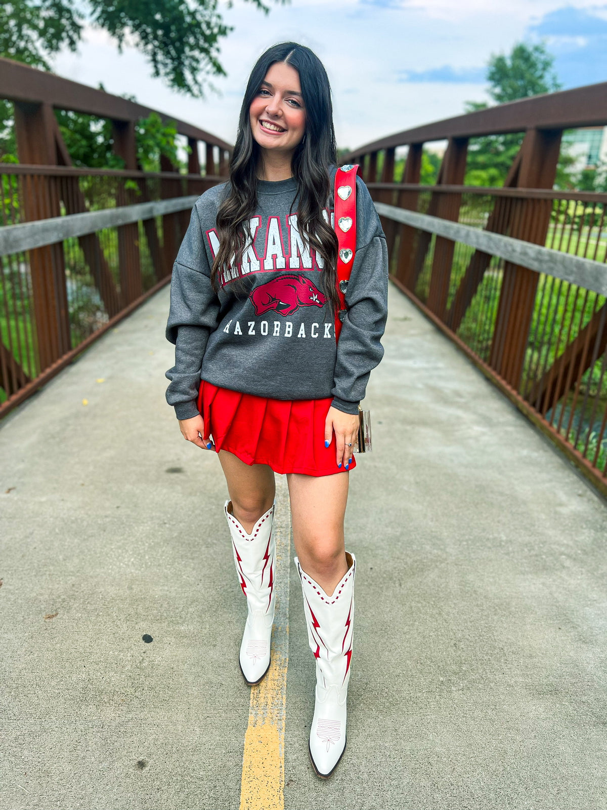 Red Lightening Bolt Boots