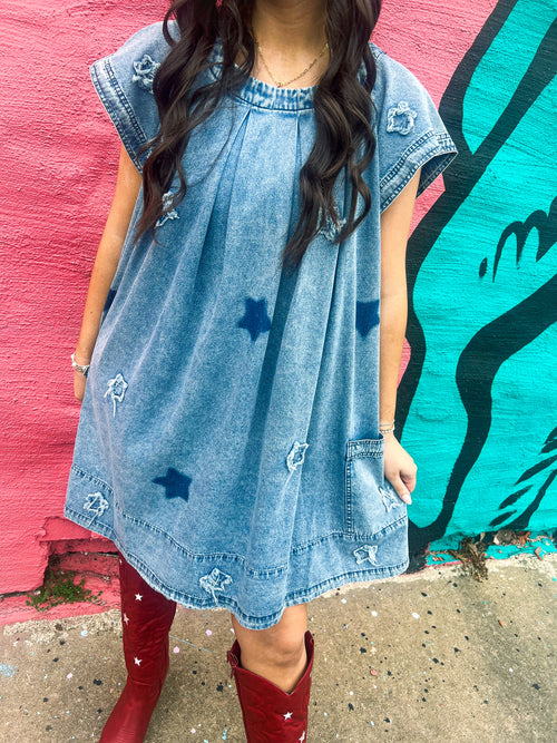 Star Denim Dress