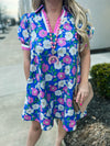 Blue Floral Entro Dress
