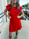 Red Ruffle Dress