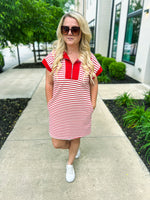 Red Striped She & Sky Dress