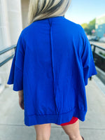 Blue Striped America Top