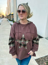 Brown Star Plaid Hoodie