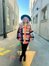 Orange Checkered Shacket