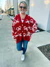 Red Bow Sweater Cardigan