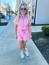 Pink Striped Umgee Romper