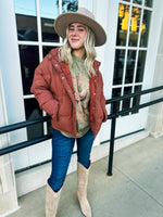 Rust Puffer Jacket