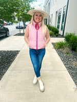 Puffer Vest-Pink