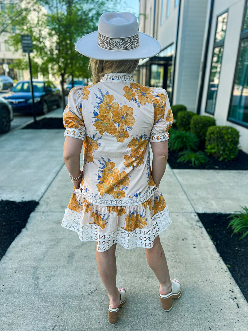 Yellow Lace Entro Dress