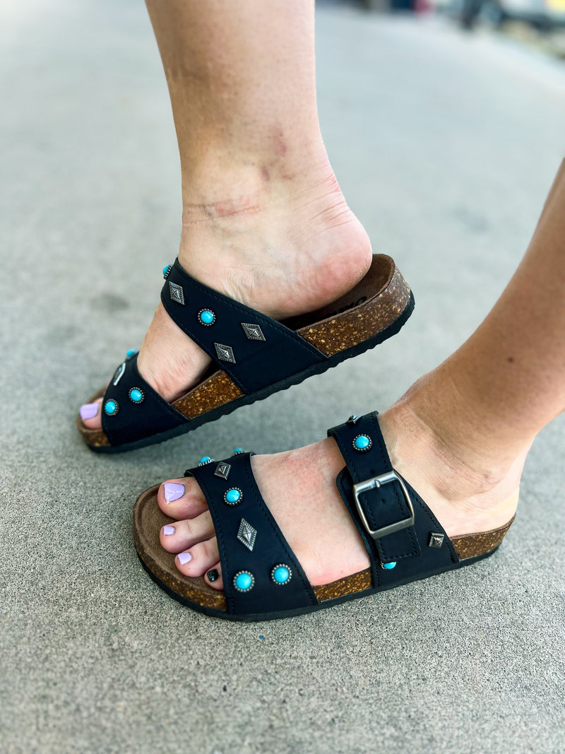 Black Southwest Sandals