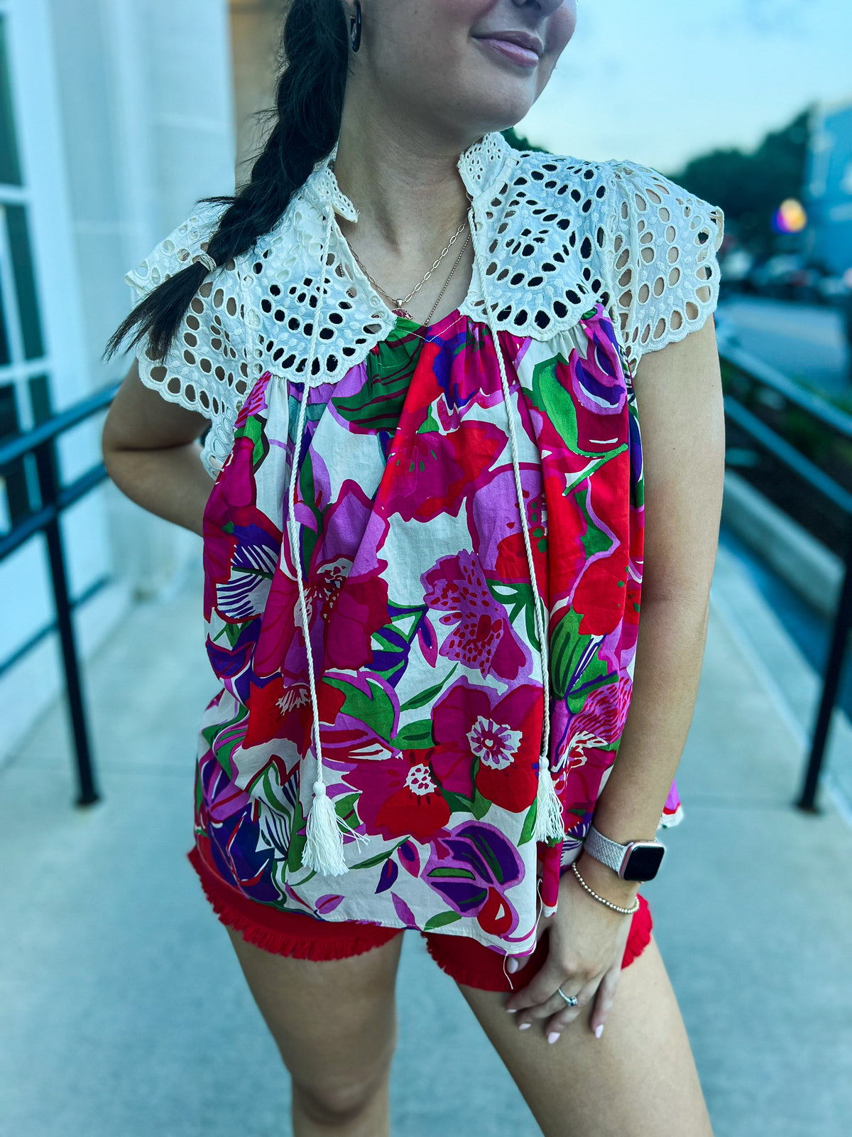 Entro Floral Lace Top