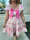 Creme Bow Dress-Davi & Dani