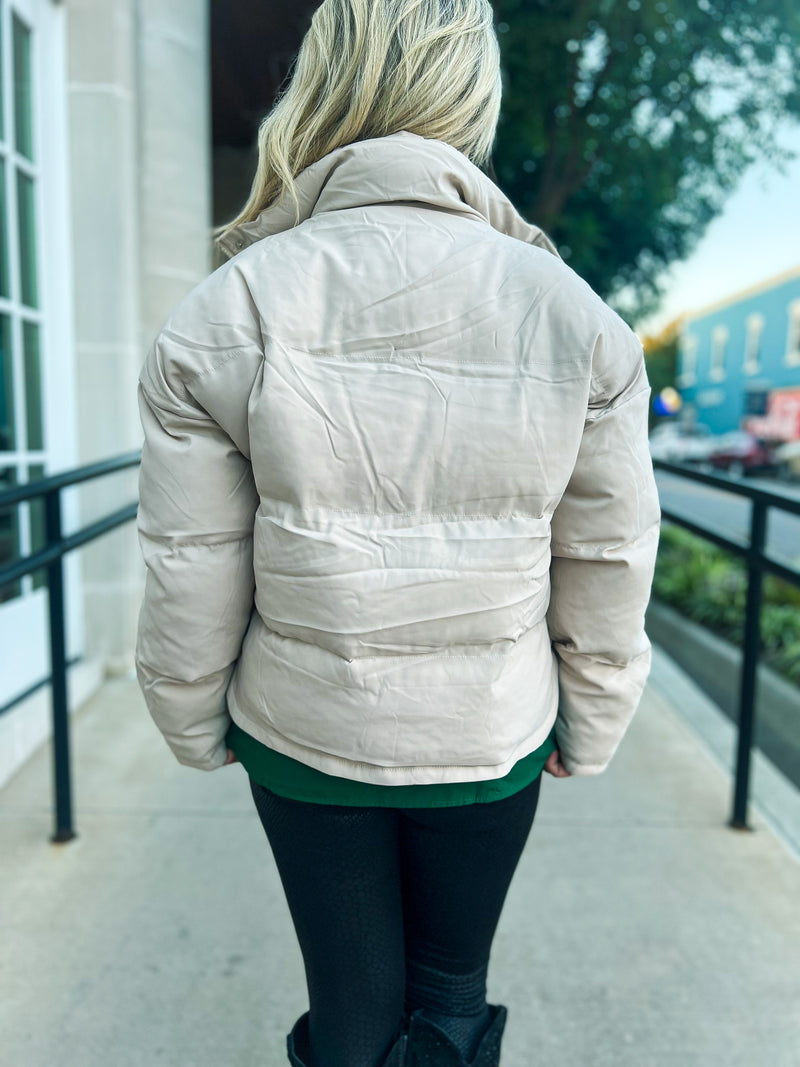 Creme Puffer Jacket