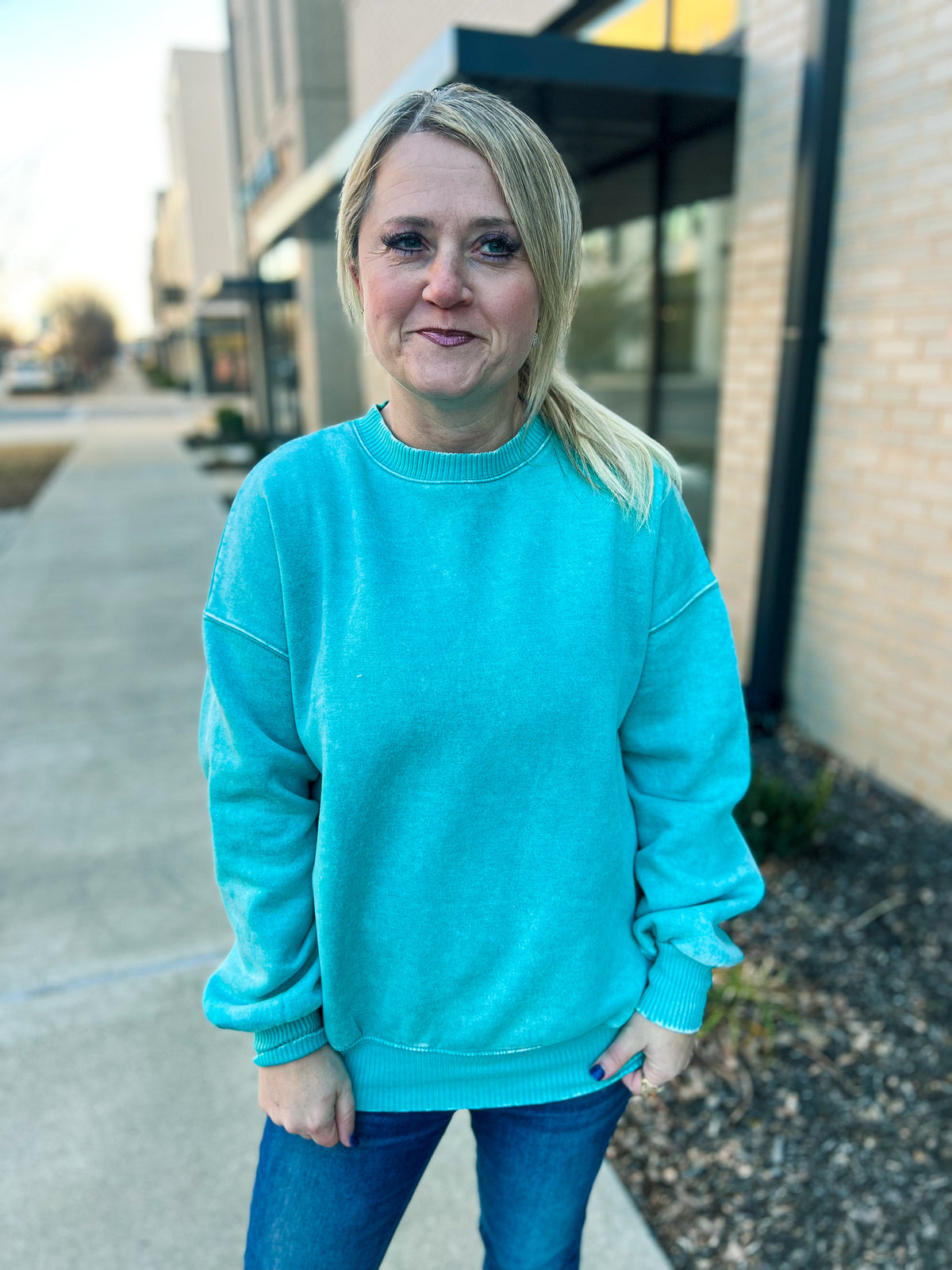 Turquoise Sweatshirt