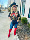 Black Cowboy Zutter Fringe Tee