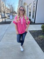 Pink French Terry Umgee Top