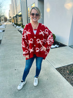 Red Bow Sweater Cardigan